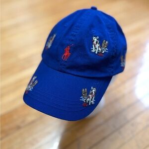 NWOT Polo Ralph Lauren Royal Blue Embroidered Huskies Cotton Twill Unisex Hat